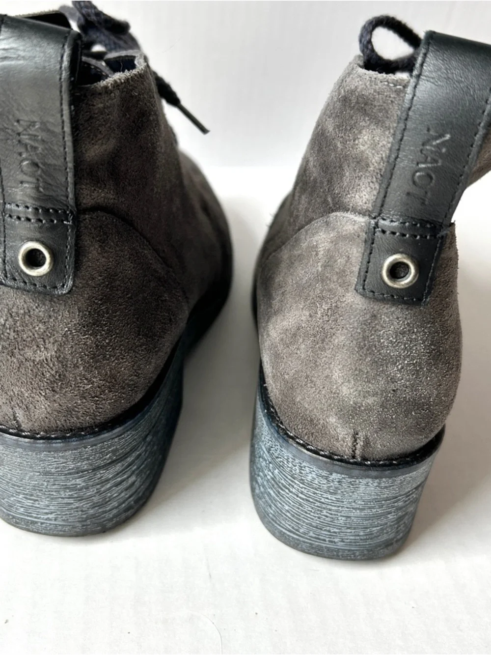 Naot Love Boot in charcoal suede